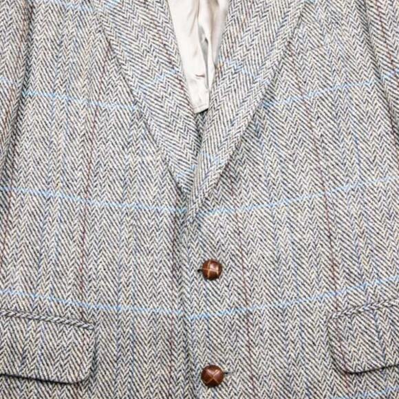 Jack Frost x Harris Tweed Overcheck Wool Sport Coat 44R - Picture 5 of 7
